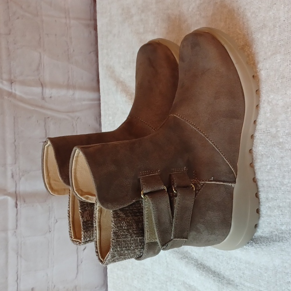 Andrea Tan Textile Light Ankle Boots 8M New - Picture 10 of 10
